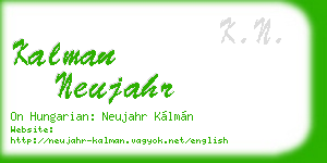 kalman neujahr business card
